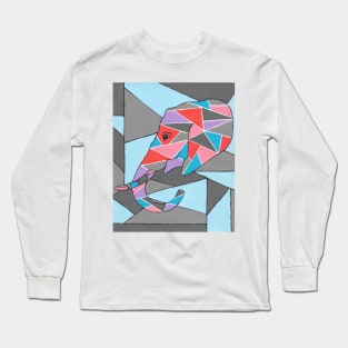 GEOMETRIC Elephant Long Sleeve T-Shirt